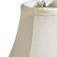 HomeRoots 5" Ivory Slanted Chandelier Pongee Silk Lampshades in Set of 6
