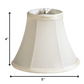 HomeRoots 5" Ivory Slanted Chandelier Pongee Silk Lampshades in Set of 6