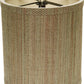 HomeRoots 5" Multicolor Grasscloth Drum Chandelier Grasscloth Lampshades in Set of 6
