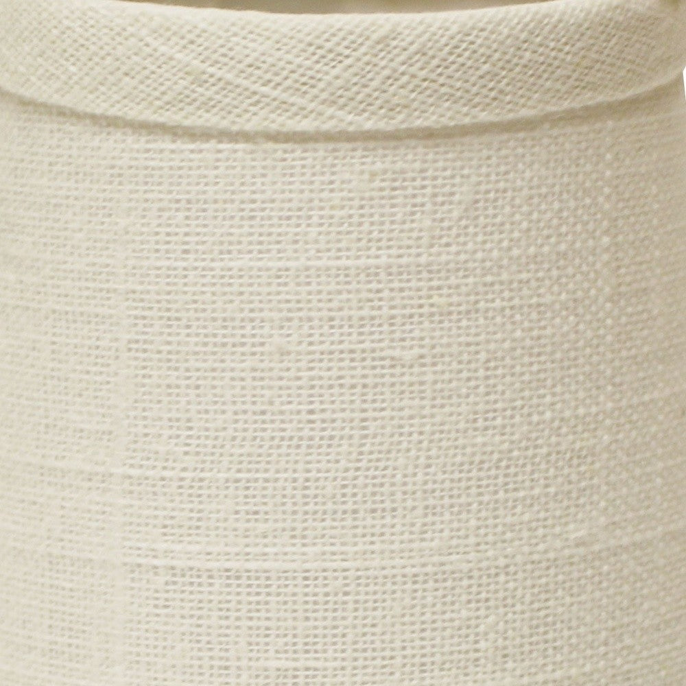 HomeRoots 5" Off White Chandelier Linen Lampshades in Set of 6