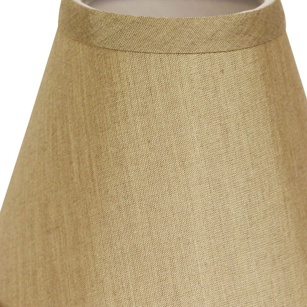 HomeRoots 5" Pale Brown Chandelier No Slub Lampshades in Set of 6