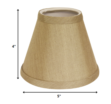 HomeRoots 5" Pale Brown Chandelier No Slub Lampshades in Set of 6
