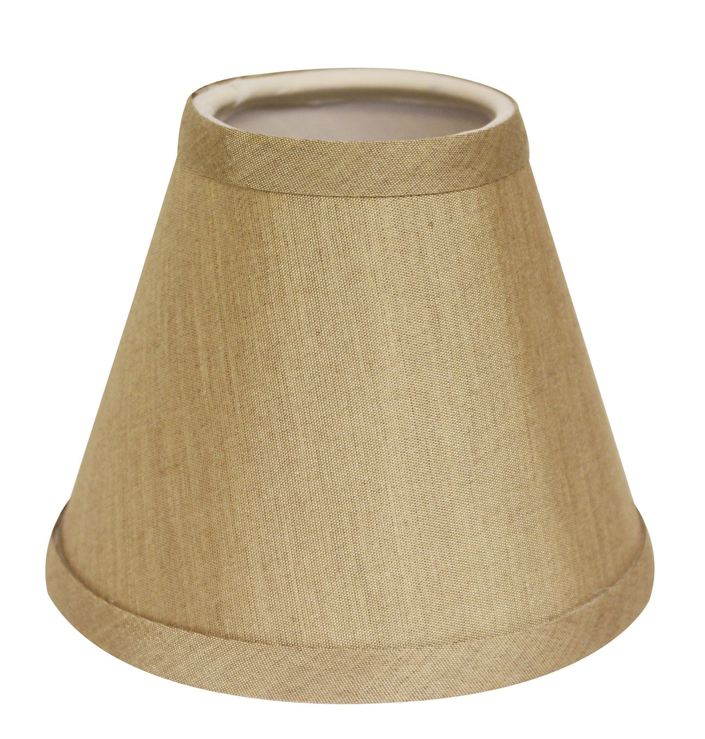 HomeRoots 5" Pale Brown Chandelier No Slub Lampshades in Set of 6