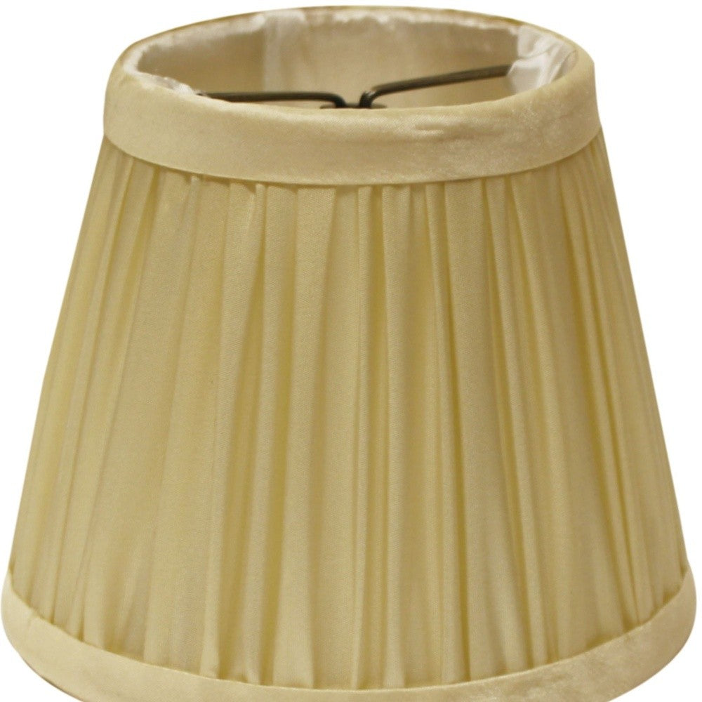 HomeRoots 5" Pale Grey Slanted Chandelier Tafetta Lampshades in Set of 6