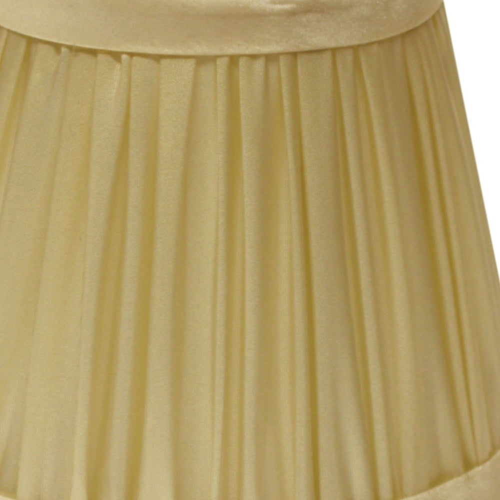 HomeRoots 5" Pale Grey Slanted Chandelier Tafetta Lampshades in Set of 6