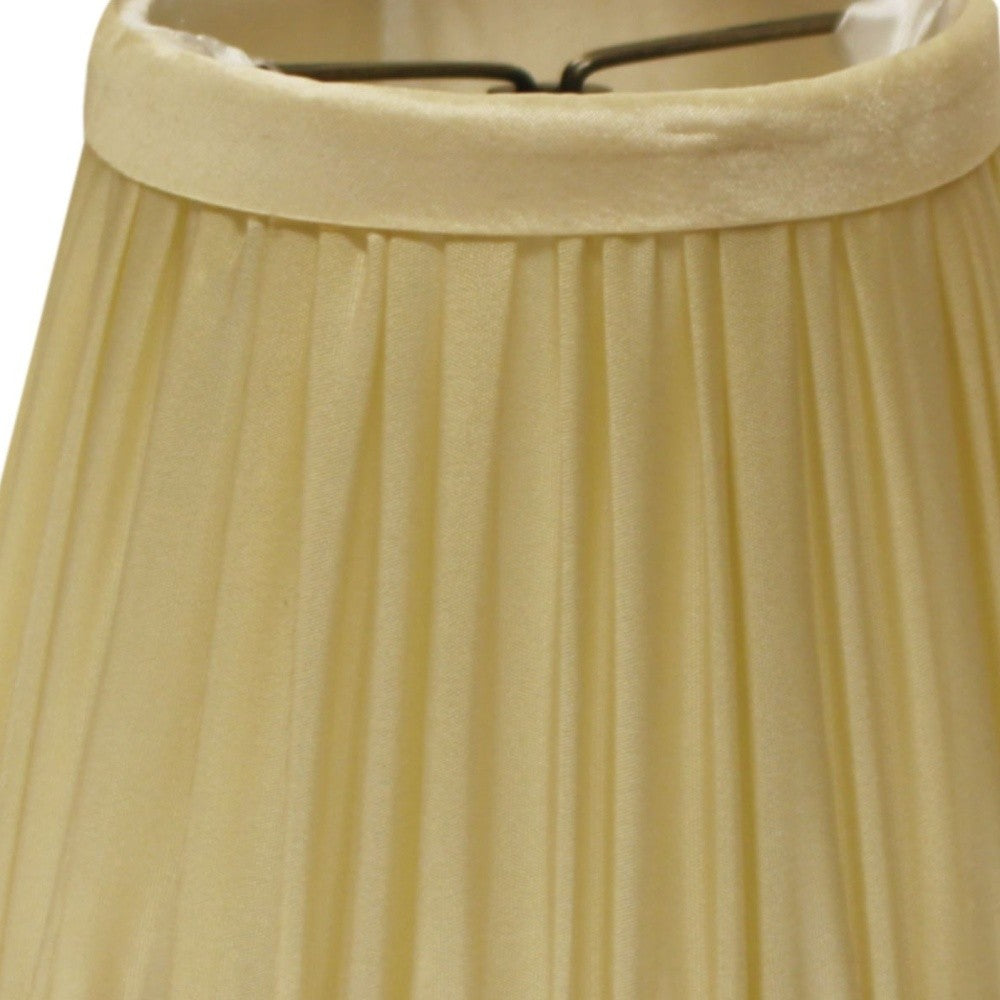HomeRoots 5" Pale Grey Slanted Chandelier Tafetta Lampshades in Set of 6
