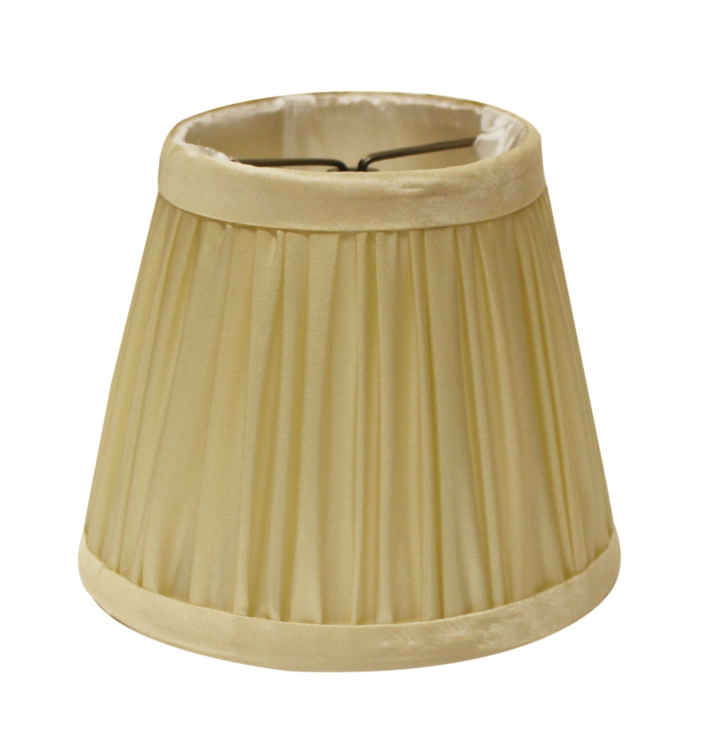 HomeRoots 5" Pale Grey Slanted Chandelier Tafetta Lampshades in Set of 6