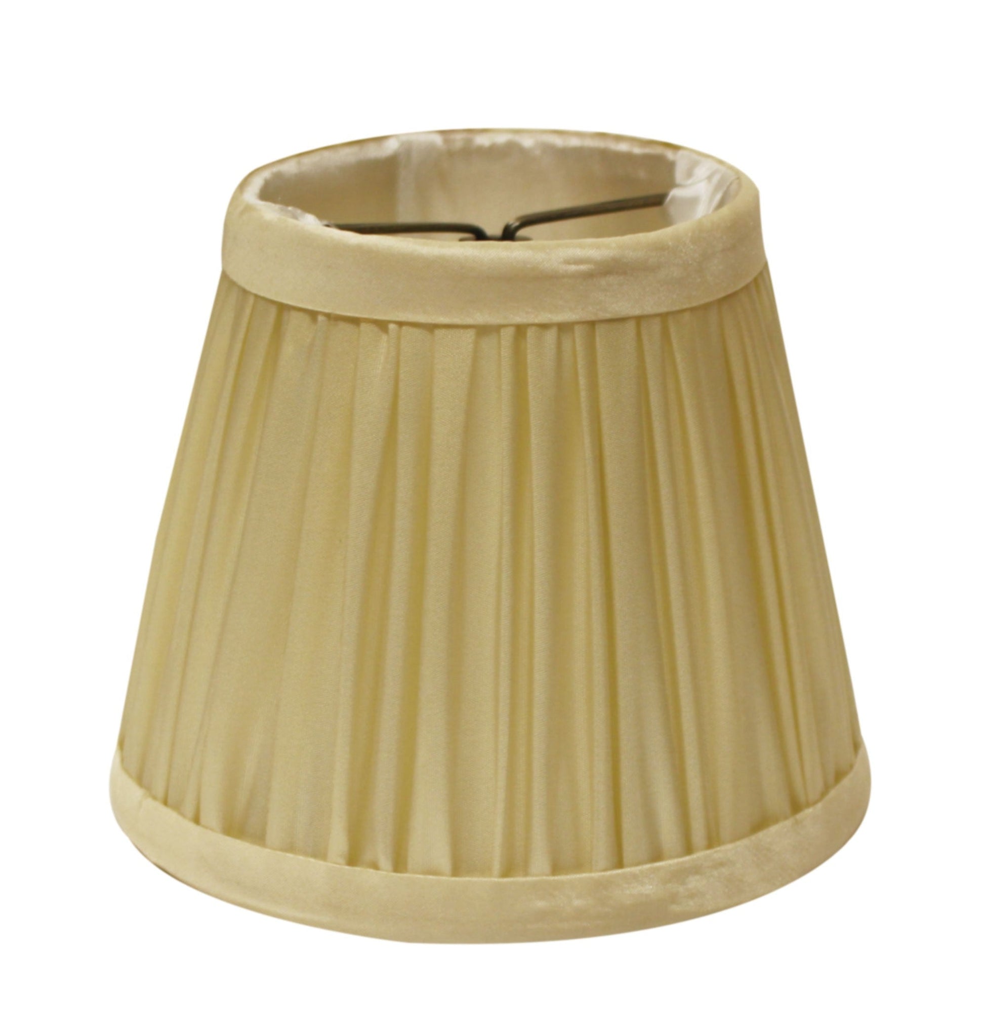HomeRoots 5" Pale Grey Slanted Chandelier Tafetta Lampshades in Set of 6
