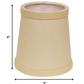 HomeRoots 5" Parchment Beige Chandelier Linen Lampshades in Set of 6