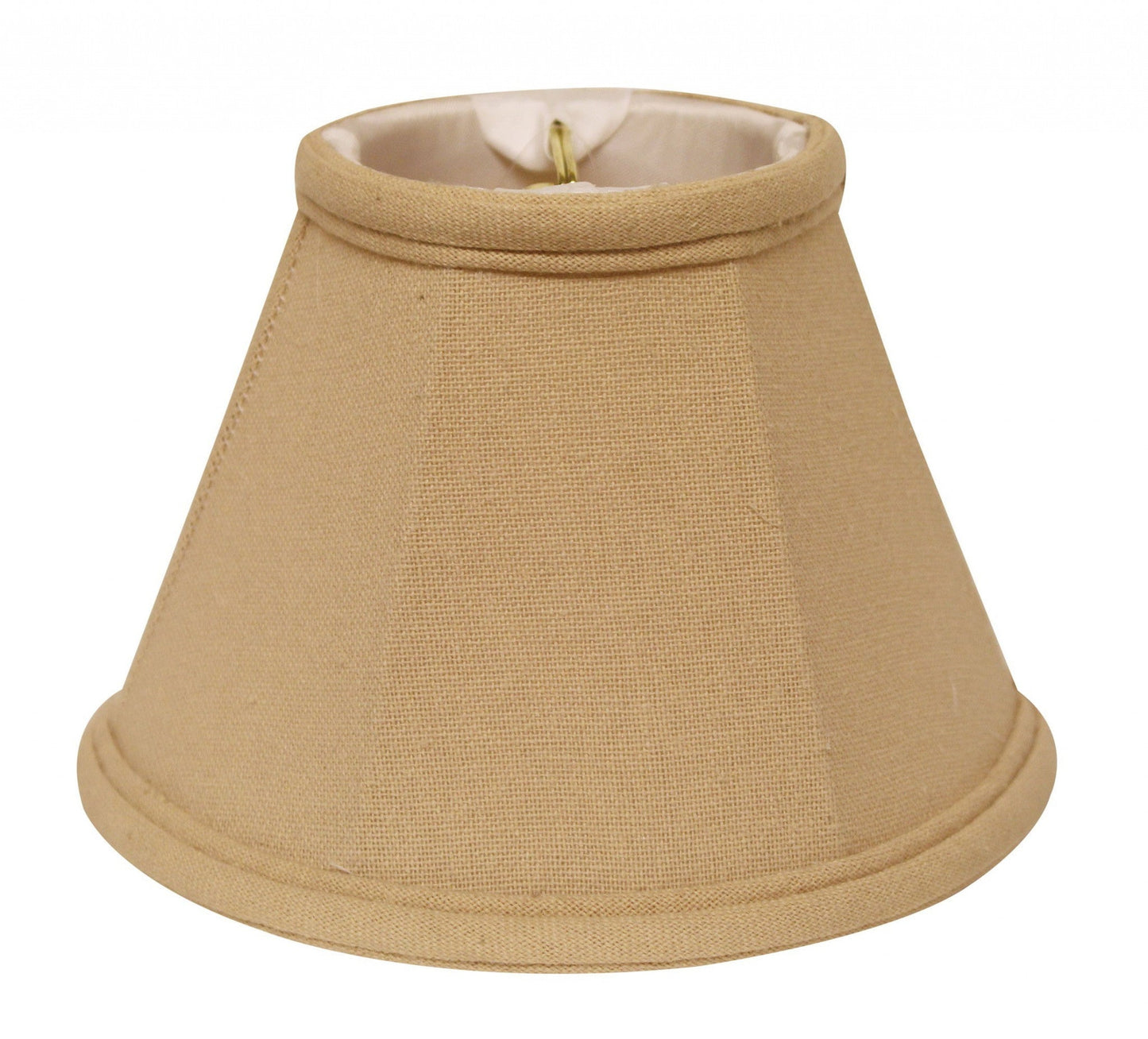 HomeRoots 5" Parchment Beige Premium Chandelier Linen Lampshades in Set of 6