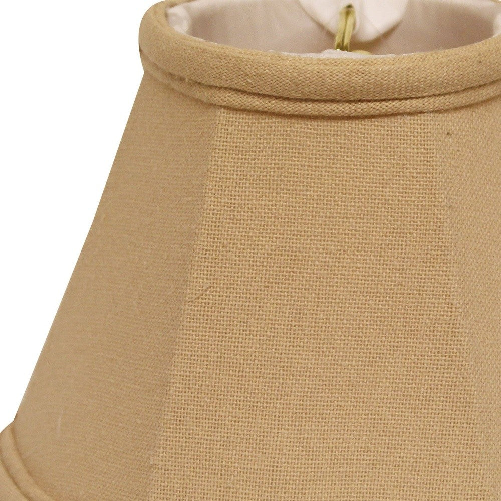 HomeRoots 5" Parchment Beige Premium Chandelier Linen Lampshades in Set of 6