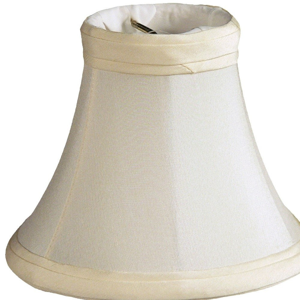 HomeRoots 5" Slate Grey Premium Silk Chandelier Shantung Lampshades in Set of 6