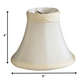 HomeRoots 5" Slate Grey Premium Silk Chandelier Shantung Lampshades in Set of 6