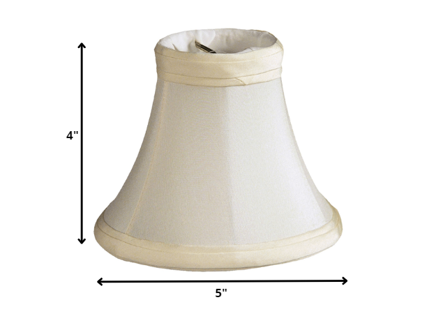 HomeRoots 5" Slate Grey Premium Silk Chandelier Shantung Lampshades in Set of 6