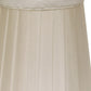HomeRoots 5" Slate Grey Slanted Pleat Chandelier Silk Lampshades in Set of 6