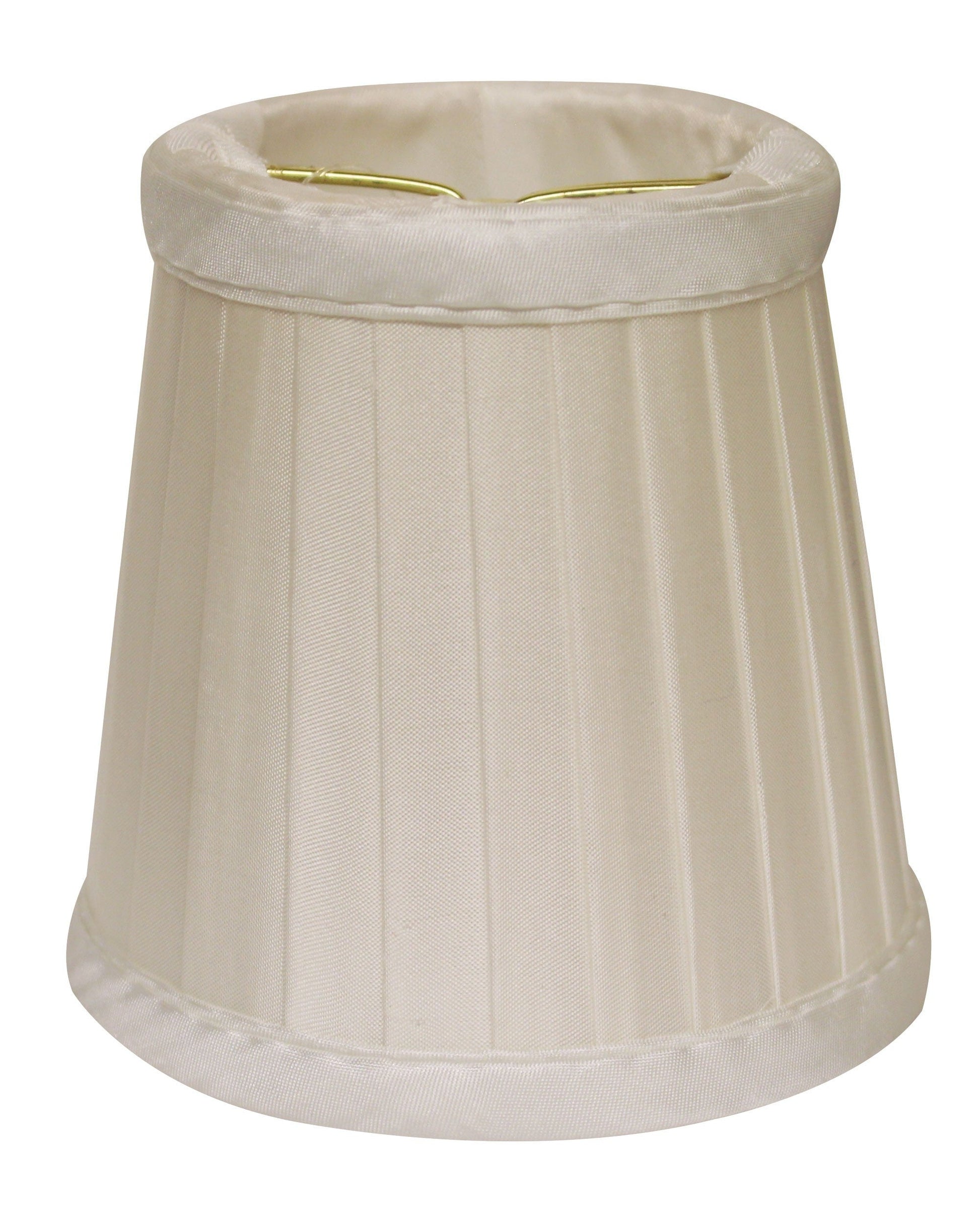 HomeRoots 5" Slate Grey Slanted Pleat Chandelier Silk Lampshades in Set of 6