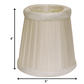 HomeRoots 5" Slate Grey Slanted Pleat Chandelier Silk Lampshades in Set of 6