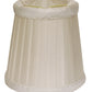 HomeRoots 5" Slate Grey Slanted Pleat Chandelier Silk Lampshades in Set of 6