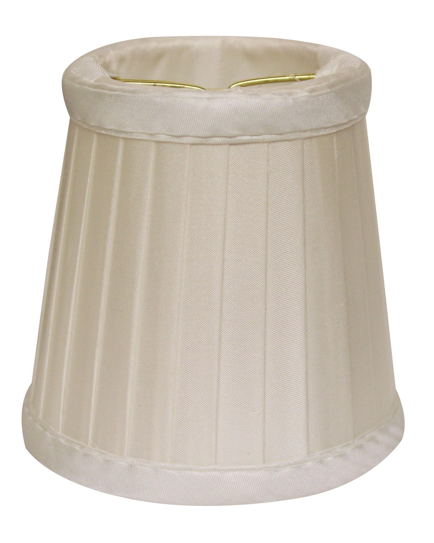 HomeRoots 5" Slate Grey Slanted Pleat Chandelier Silk Lampshades in Set of 6