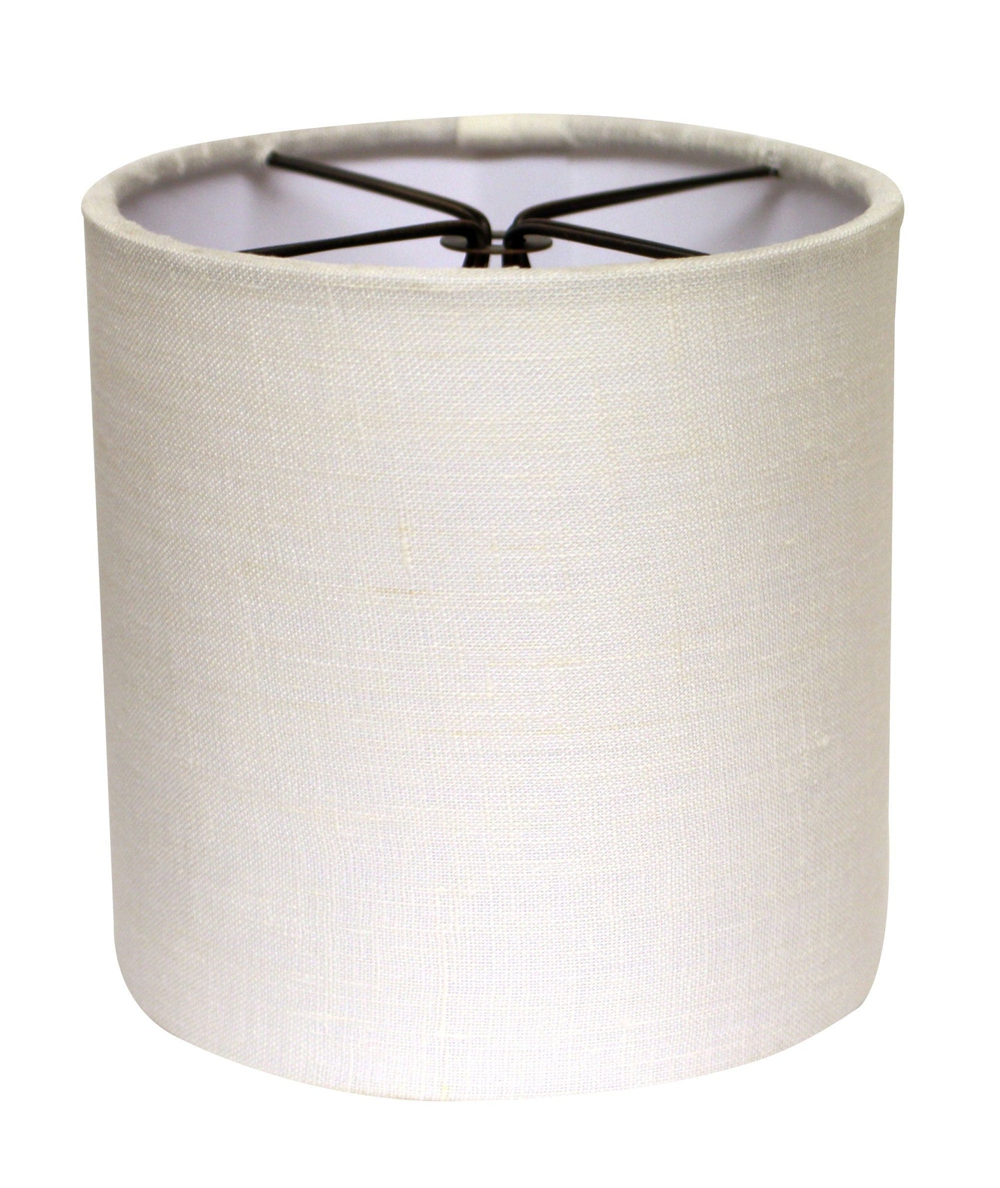 HomeRoots 5" Snow Drum Chandelier Linen Lampshades in Set of 6