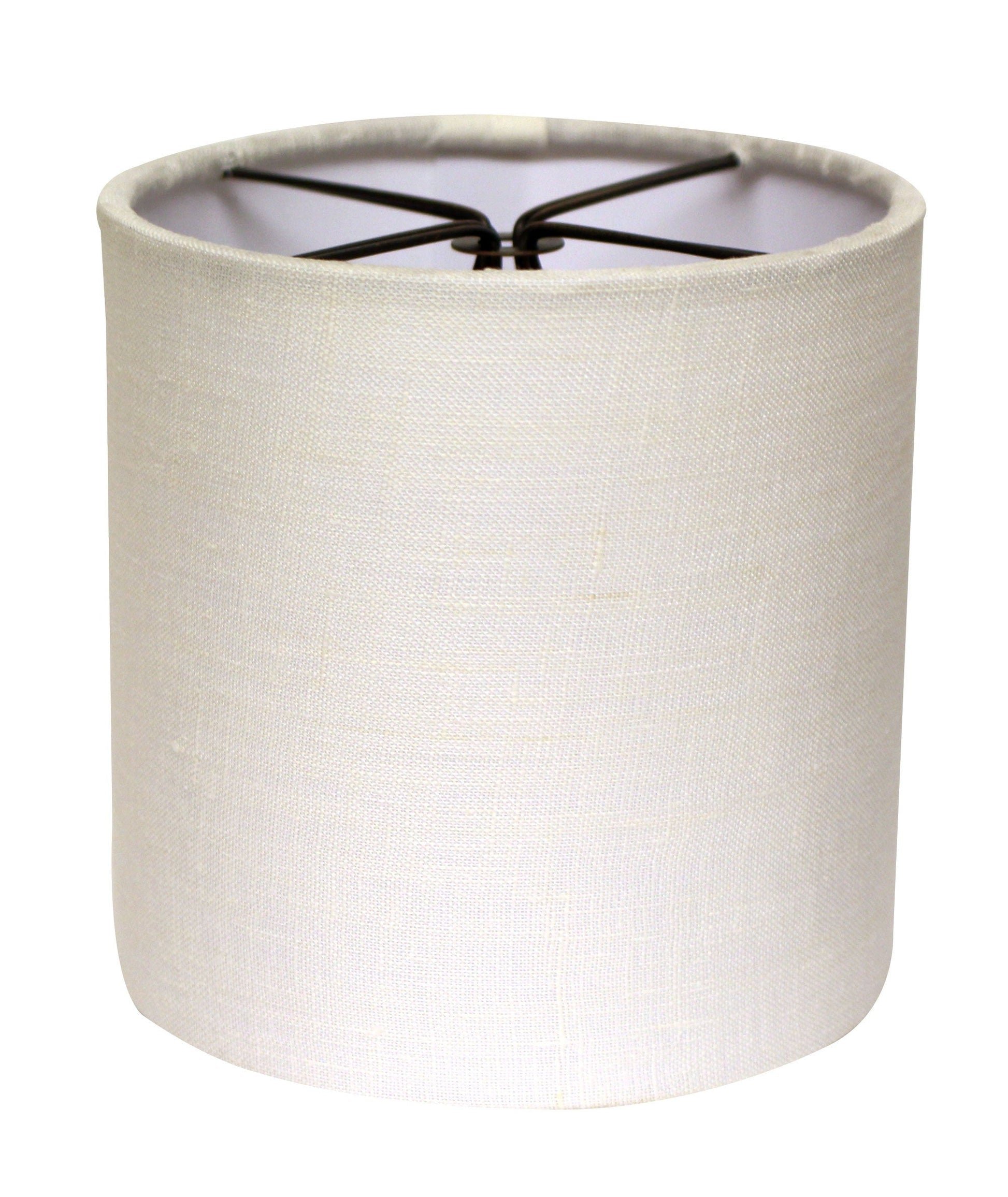 HomeRoots 5" Snow Drum Chandelier Linen Lampshades in Set of 6