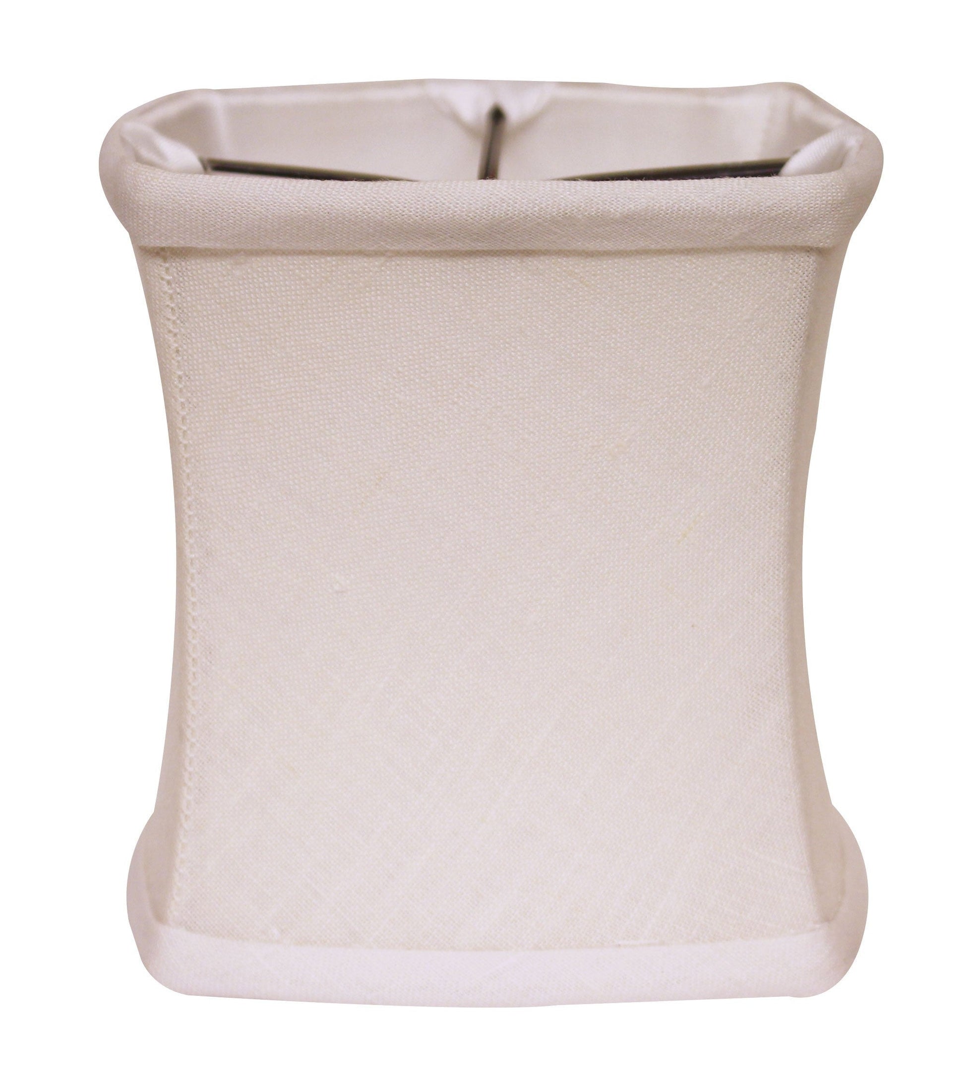 HomeRoots 5" Snow Soft Box Chandelier Linen Lampshades in Set of 6