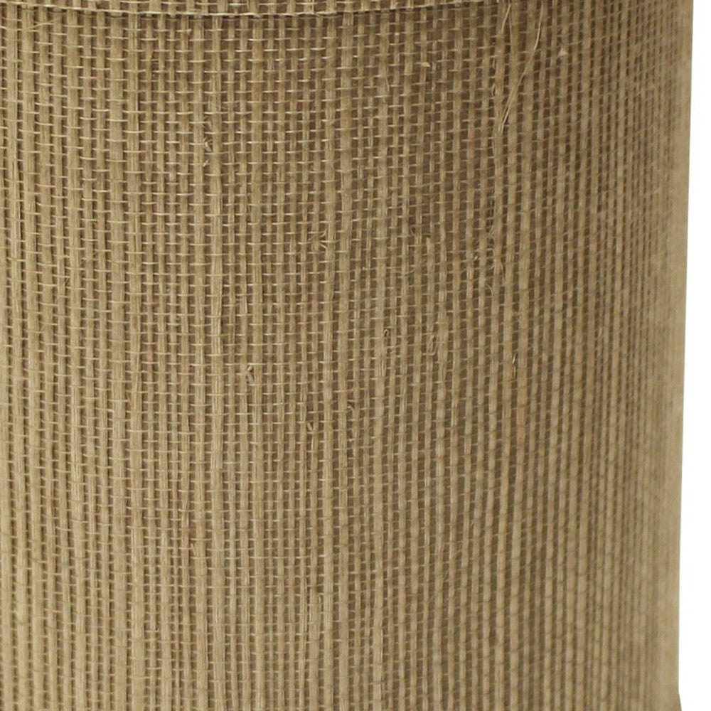 HomeRoots 5" Taupe Grasscloth Drum Chandelier Grasscloth Lampshades in Set of 6