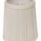 HomeRoots 5" White Chandelier Broadcloth Lampshades in Set of 6