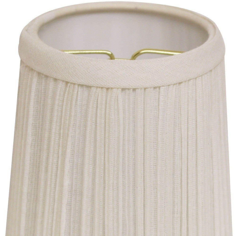 HomeRoots 5" White Chandelier Broadcloth Lampshades in Set of 6