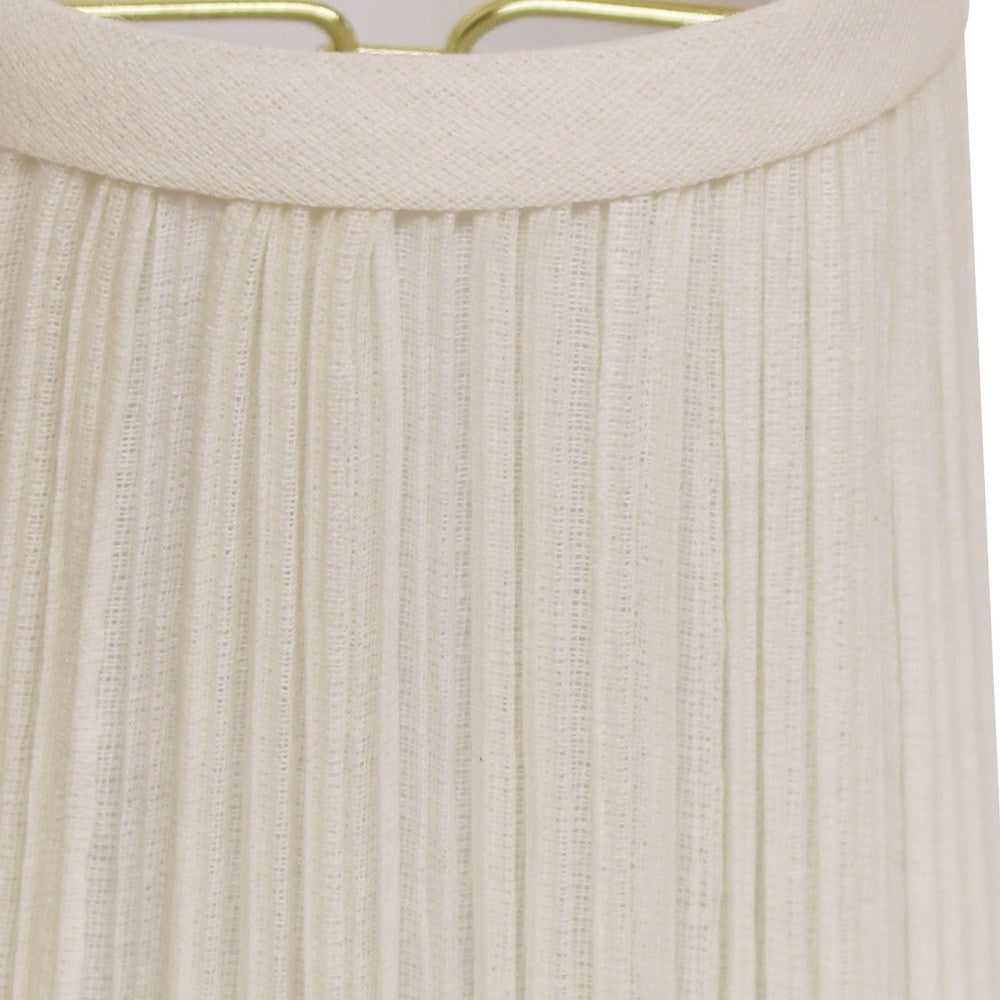 HomeRoots 5" White Chandelier Broadcloth Lampshades in Set of 6