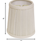 HomeRoots 5" White Chandelier Broadcloth Lampshades in Set of 6