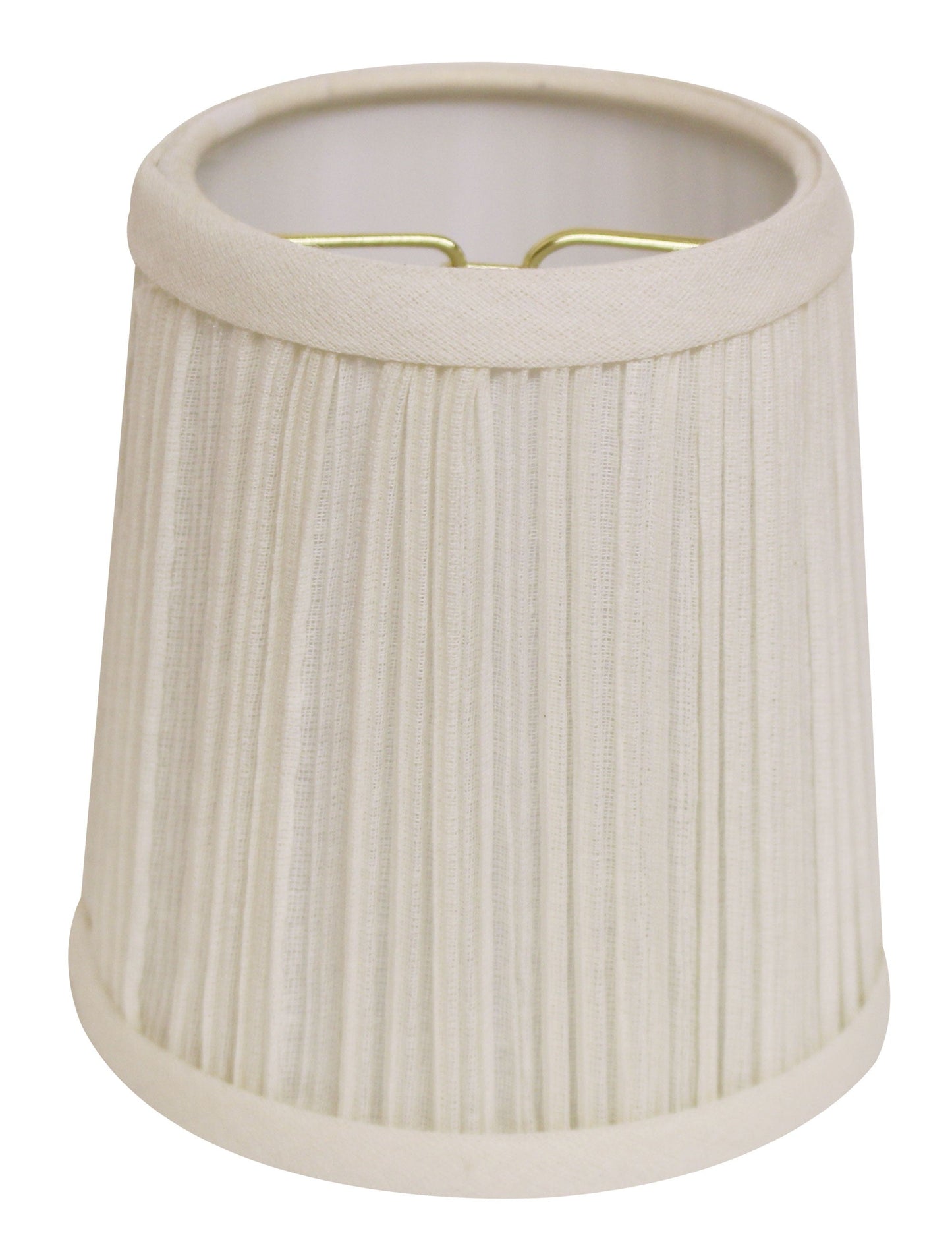 HomeRoots 5" White Chandelier Broadcloth Lampshades in Set of 6