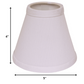 HomeRoots 5" White Chandelier No Slub Lampshades in Set of 6