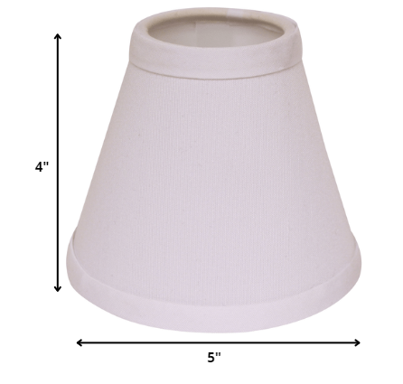 HomeRoots 5" White Chandelier No Slub Lampshades in Set of 6