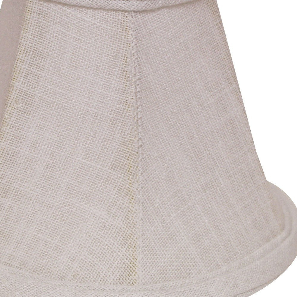 HomeRoots 5" White Premium Chandelier Linen Lampshades in Set of 6