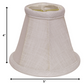 HomeRoots 5" White Premium Chandelier Linen Lampshades in Set of 6