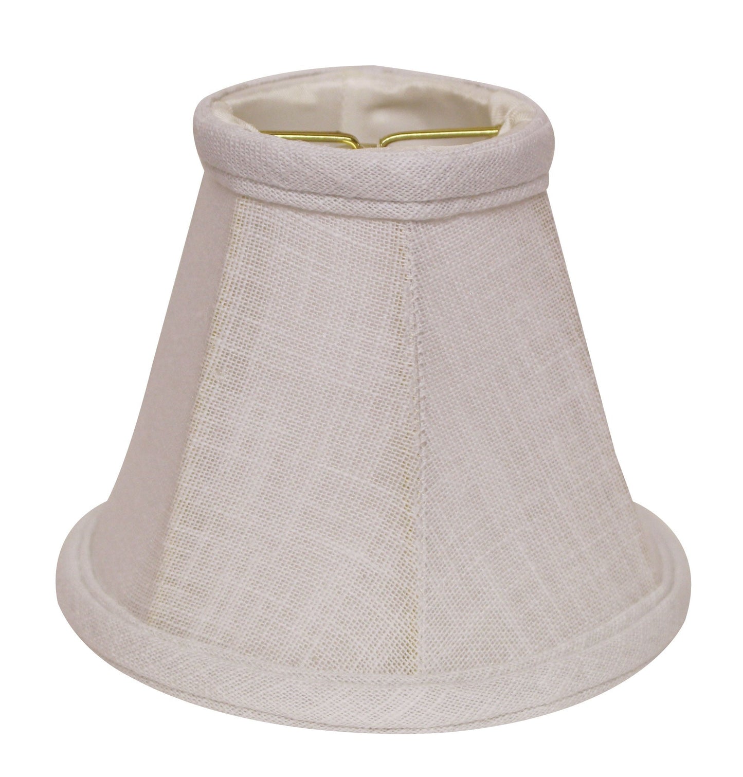 HomeRoots 5" White Premium Chandelier Linen Lampshades in Set of 6