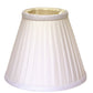 HomeRoots 5" White Slanted Pleat Chandelier Silk Lampshades in Set of 6