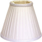 HomeRoots 5" White Slanted Pleat Chandelier Silk Lampshades in Set of 6
