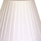HomeRoots 5" White Slanted Pleat Chandelier Silk Lampshades in Set of 6