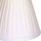 HomeRoots 5" White Slanted Pleat Chandelier Silk Lampshades in Set of 6