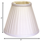 HomeRoots 5" White Slanted Pleat Chandelier Silk Lampshades in Set of 6