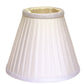 HomeRoots 5" White Slanted Pleat Chandelier Silk Lampshades in Set of 6