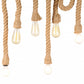 HomeRoots 5" x 30" x 50" 6 Bulbs Medusa Pendant Lamp With Rope Finish
