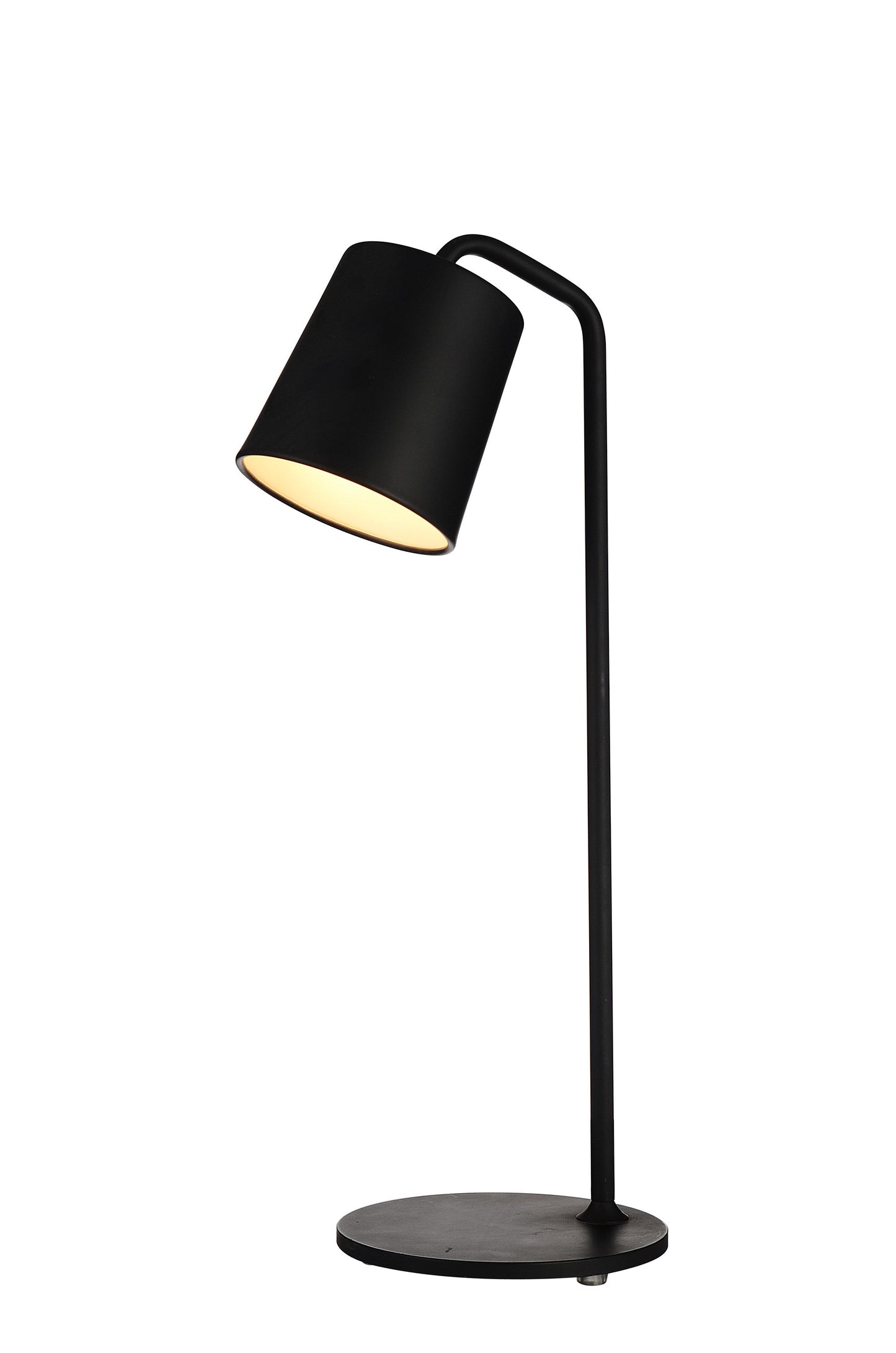 HomeRoots 5" x 5" x 23" Carbon Steel Table Lamp in Black Finish
