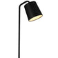 HomeRoots 5" x 5" x 23" Carbon Steel Table Lamp in Black Finish