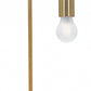 HomeRoots 50" Bedside LED Table Lamp in Copper Finish
