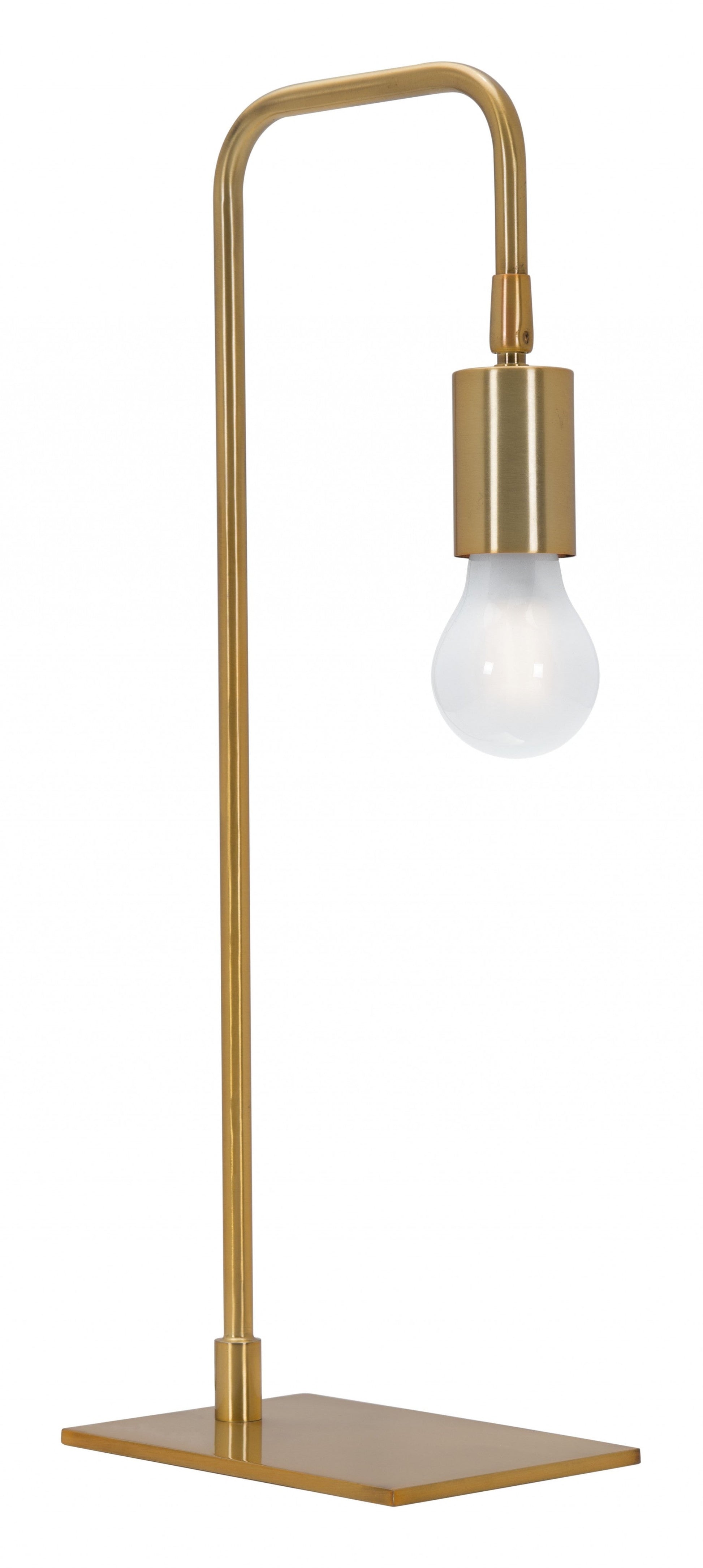 HomeRoots 50" Bedside LED Table Lamp in Copper Finish