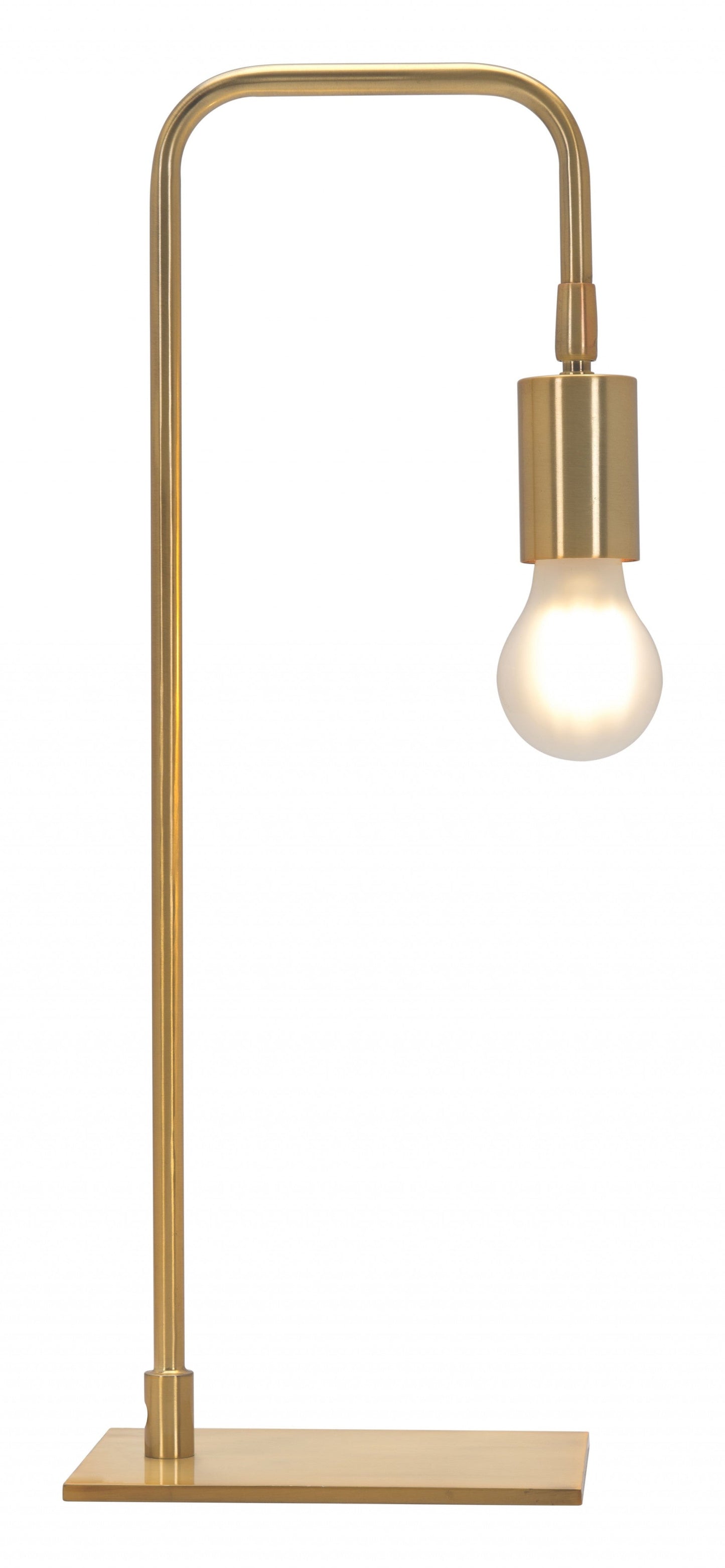 HomeRoots 50" Bedside LED Table Lamp in Copper Finish