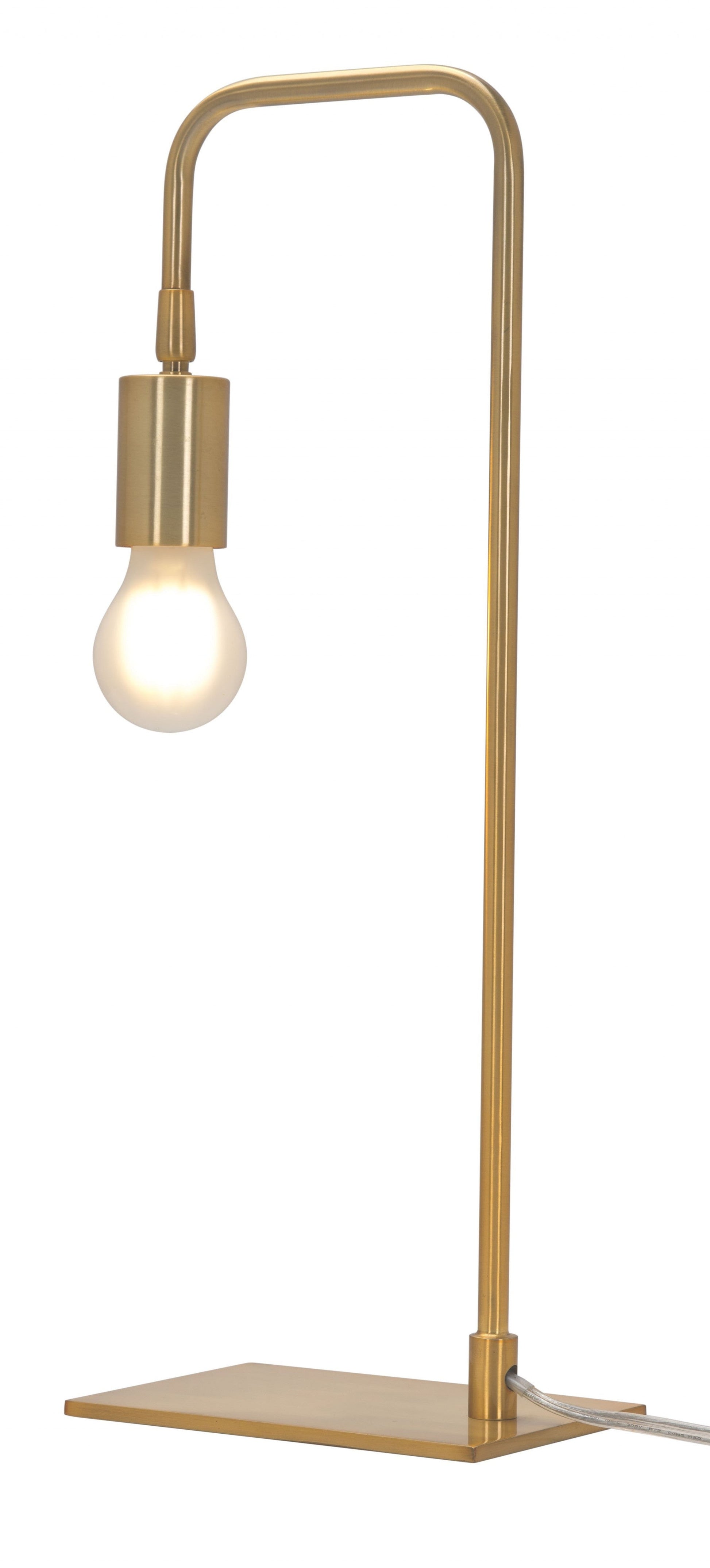 HomeRoots 50" Bedside LED Table Lamp in Copper Finish